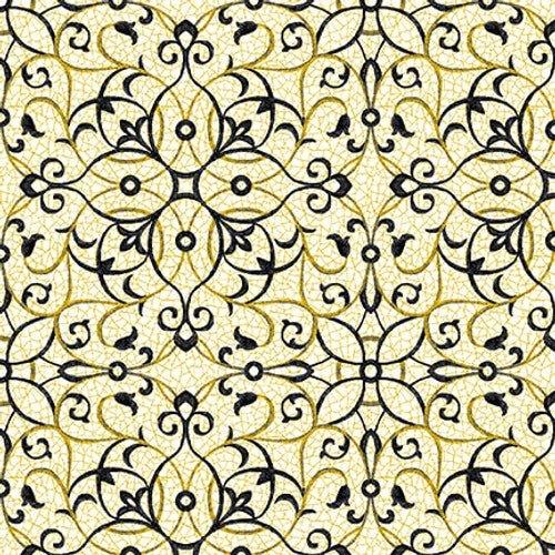 Black, White and 24 Karat, Tile Medallion