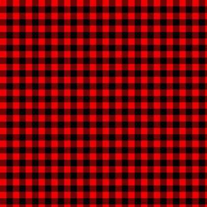 Buffalo Plaid in Red and Black, Cotton Print