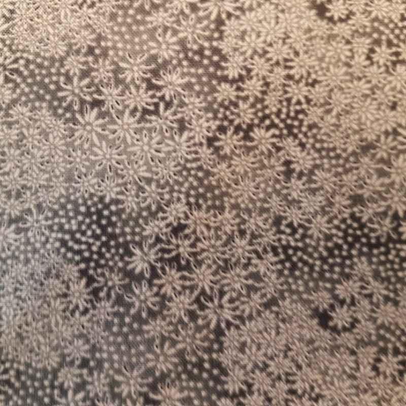 Cluster Grey Floral, Miniature Grey Floral Fabric