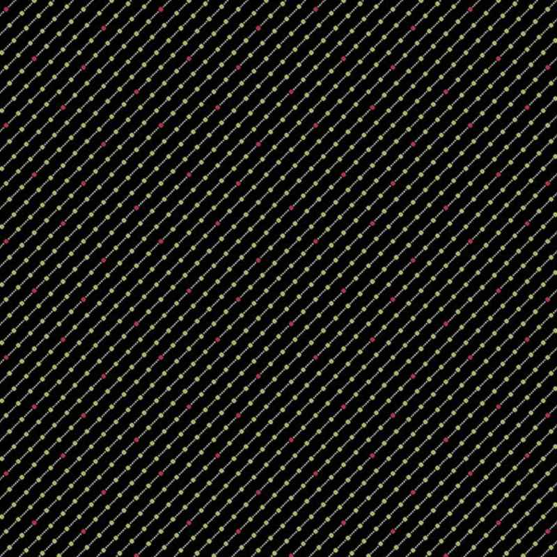 Diagonal Lattice on Black, Black Blender, Quilting Cotton
