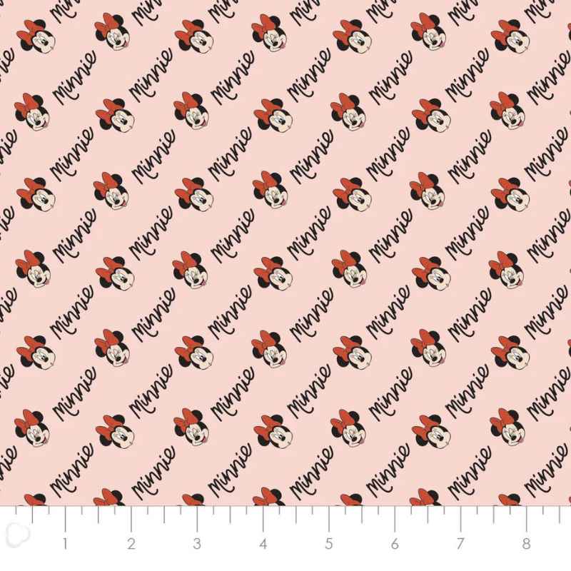 Minnie Signature in Blush. Minnie Living Her Best Life | Fabric Design Treasures