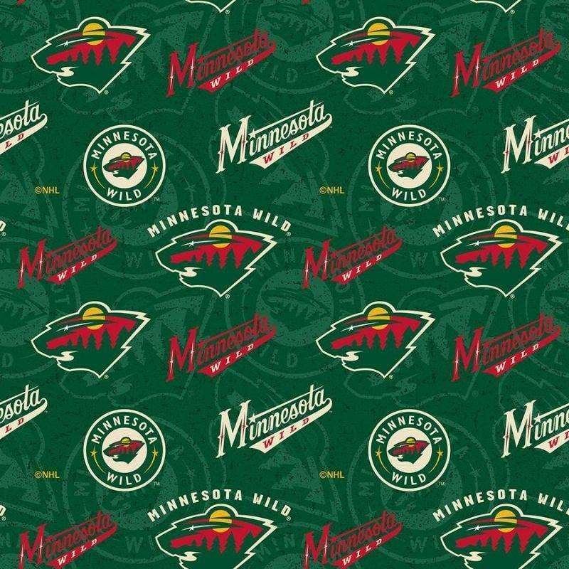 NHL Minnesota Wild Hockey Fabric | Fabric Design Treasures