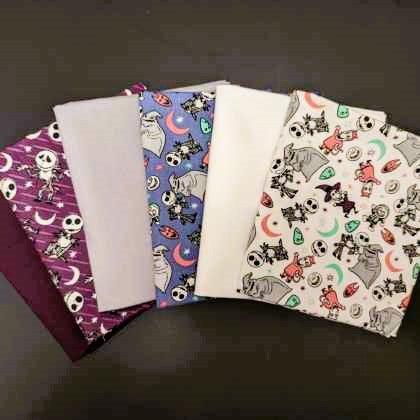 Nightmare Before Christmas Six Piece Fat Quarter Bundle | Fabric Design Treasures