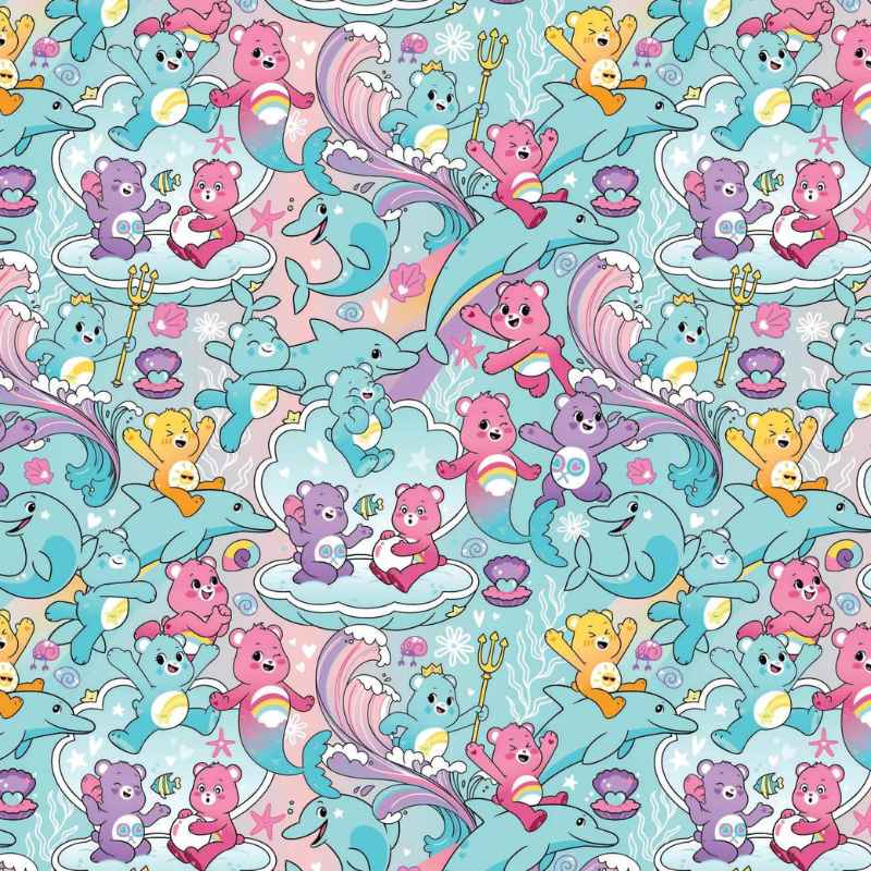 Ocean Bears, Care Bears, Mer Bears Blue | Fabric Design Treasures