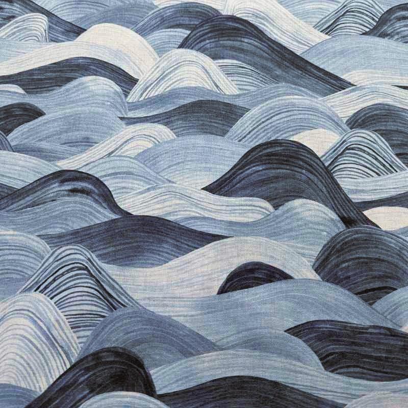 Ocean Waves Cotton Canvas Fabric | Fabric Design Treasures