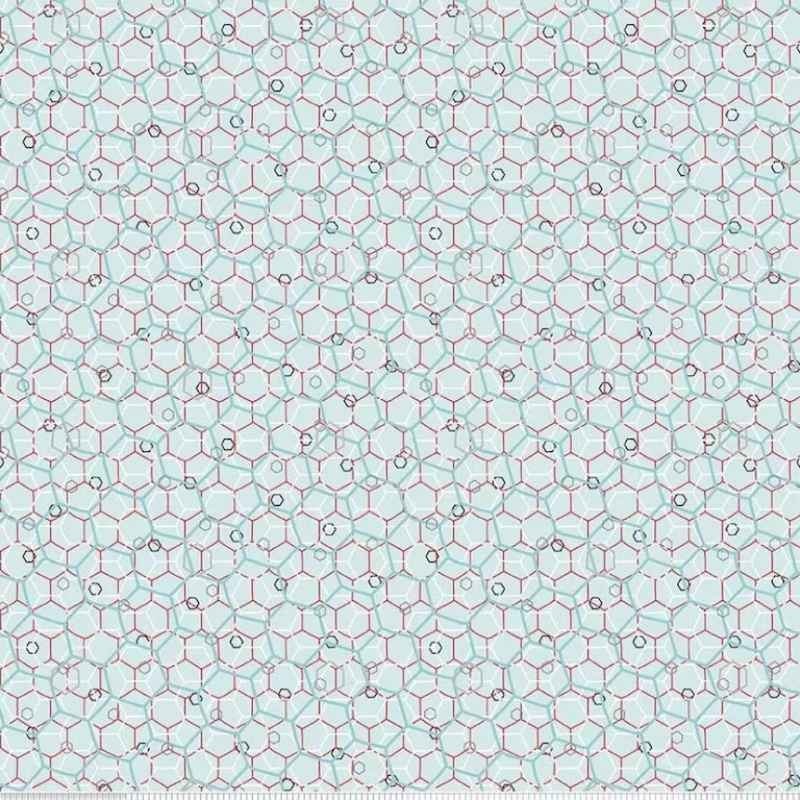 Panda Love – Panda Mini Hexxies in Aqua | Fabric Design Treasures