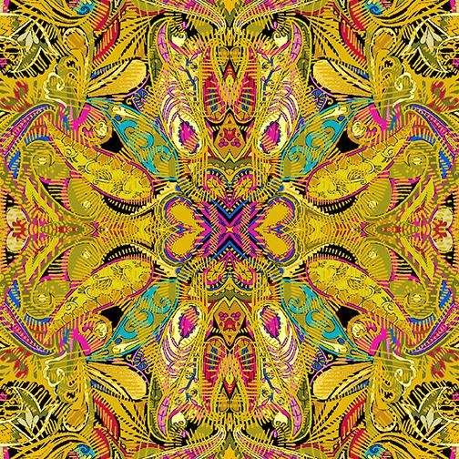 Paula Nadelstern Concertina Gold/Multi (Duets) Benartex | Fabric Design Treasures