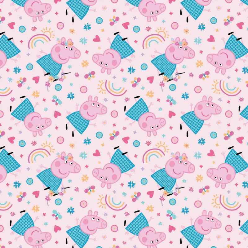 Peppa Pig, Hand Made, Six (6) Pieces, 100% Cotton