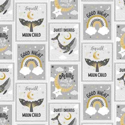 Stay Wild Moon Child, 3 Wishes Flannel | Fabric Design Treasures