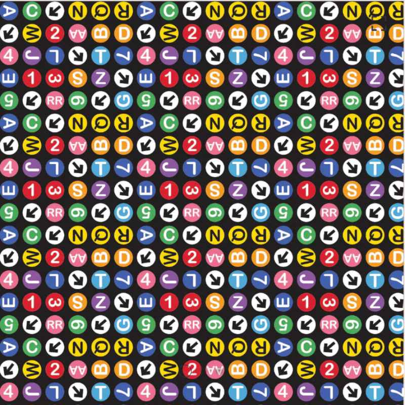 Subway Coin in Black - In a NY Minute Collection | Fabric Design Treasures