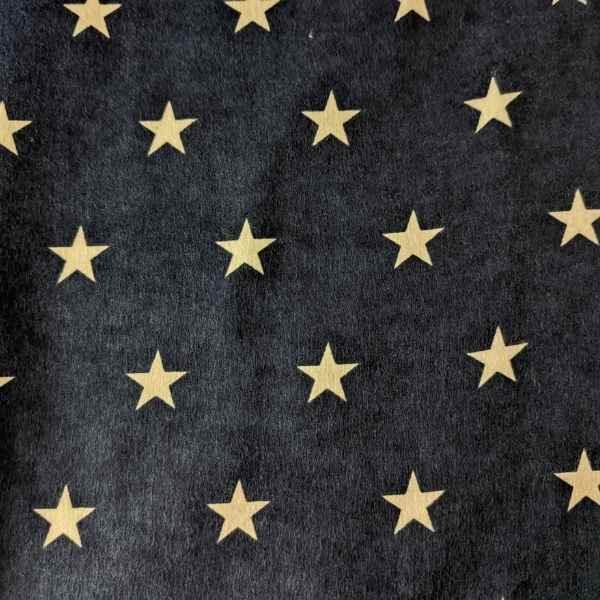 White Star FLANNEL on Navy Flannel fabric | Fabric Design Treasures