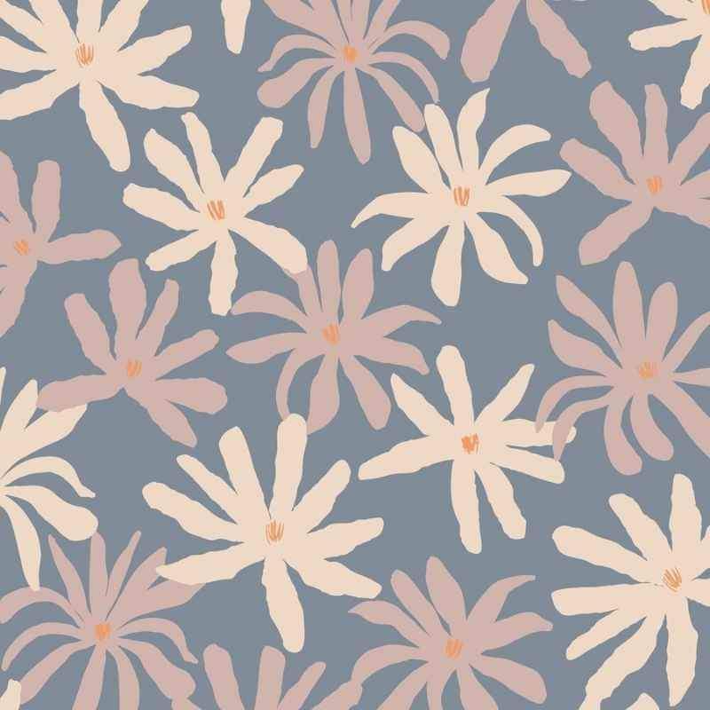 Woodland Notions Pink & Cream Flowers WNOT 1894 | Fabric Design Treasures